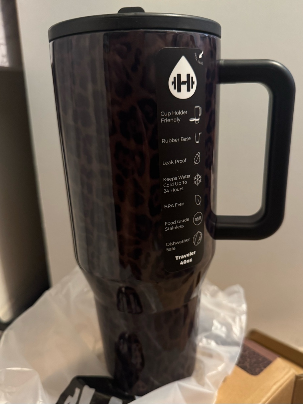 Luxe 40oz Traveler Leopard Print ACTA